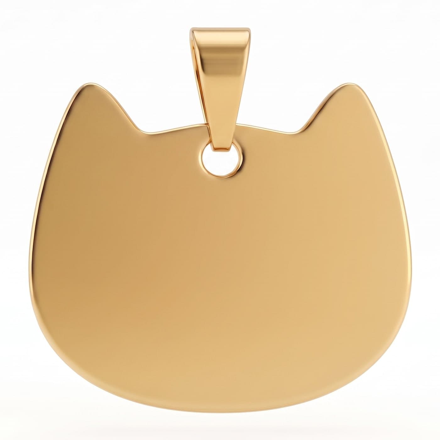 Cat Head Medallion — Gold