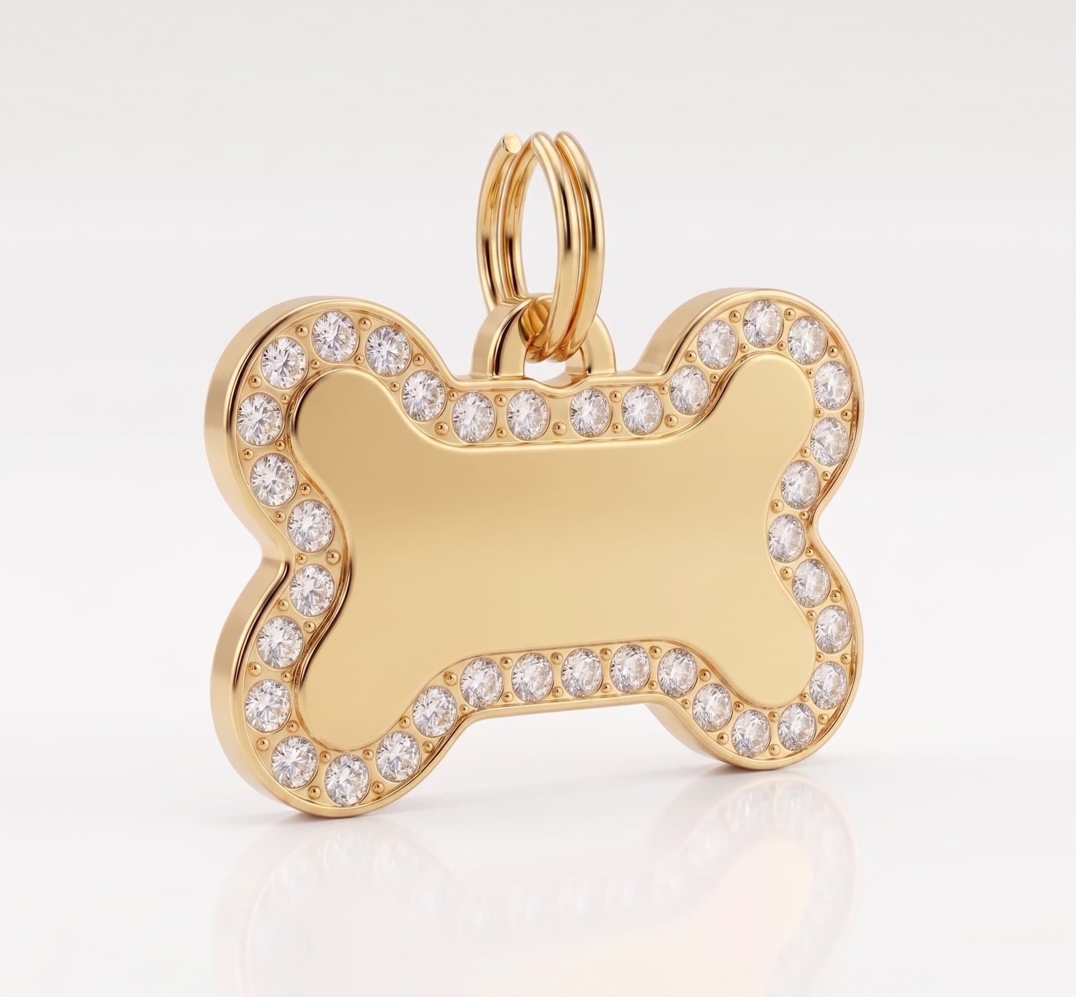 Gold Rhinestone Bone — Gold