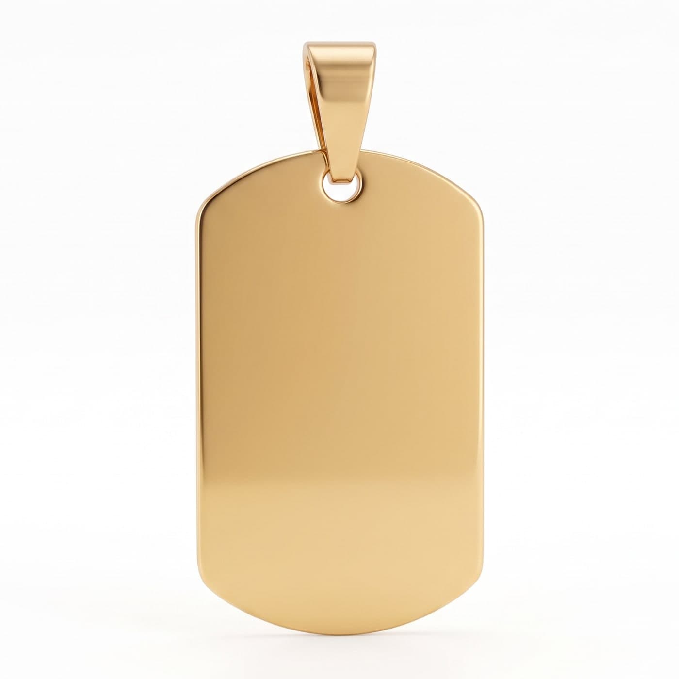 Military Tag Necklace — Gold